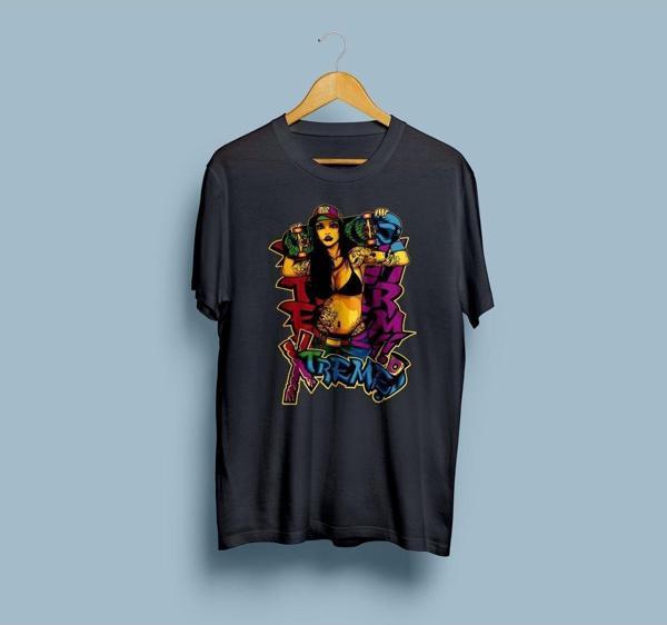 Oversize Extreme Skateboard Tasarım Unisex T-shirt - Image 1