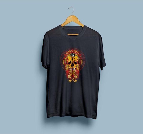 Oversize Kurukafa Dövme Unisex T-shirt - Image 1