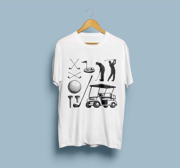 Oversize Golf 3 Tasarım Unisex T-shirt - Image 1
