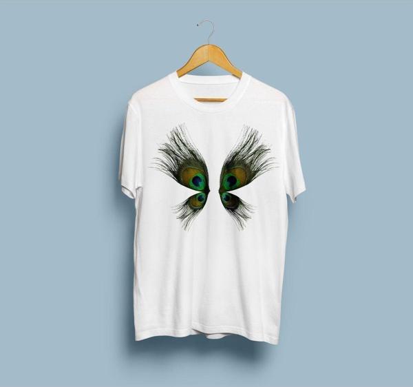 Oversize Kelebek Kanadı Tasarım Unisex T-shirt - Image 1