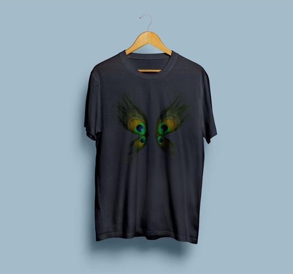Oversize Kelebek Kanadı Tasarım Unisex T-shirt - Image 1