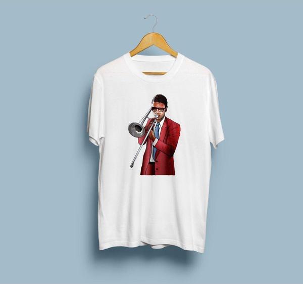 Oversize Trombone Tasarım Unisex T-shirt - Image 1