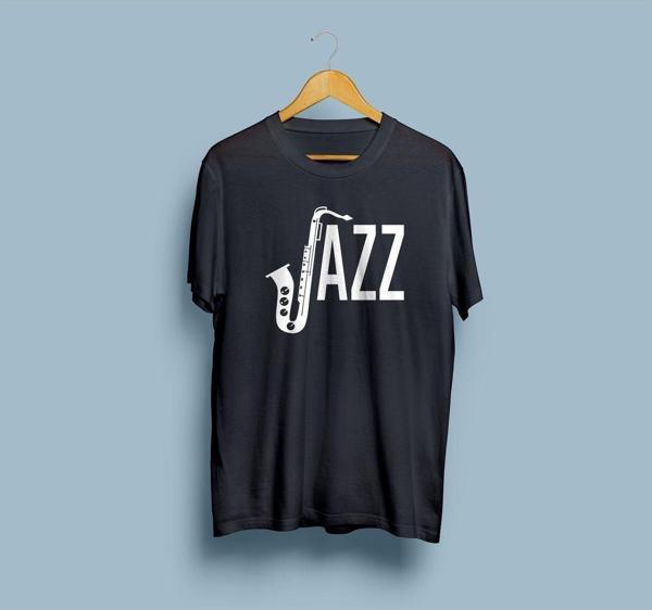 Oversize Jazz Tasarım Unisex T-shirt - Image 1