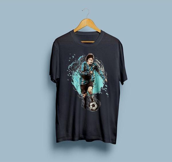 Oversize Messi 2 Tasarım Unisex T-shirt - Image 1