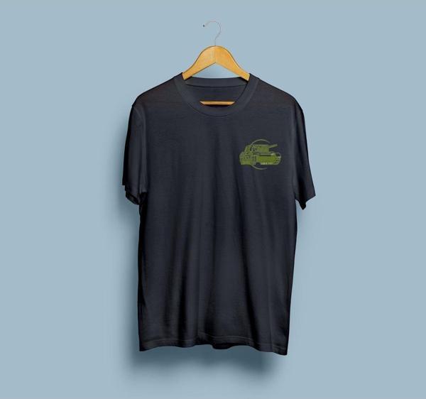 Oversize Tiger Tank Baskılı Unisex T-shirt - Image 1