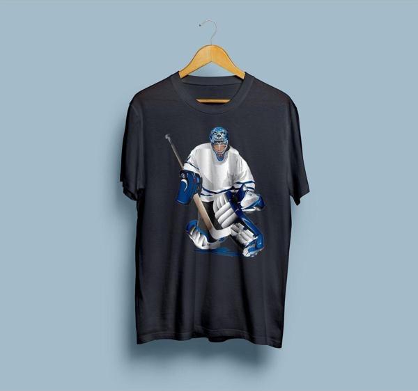 Oversize Buz Hokeyi / Ice Hockey Tasarım Unisex T-shirt - Image 1