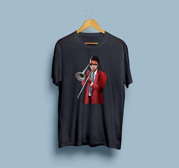 Oversize Trombone Tasarım Unisex T-shirt - Image 1