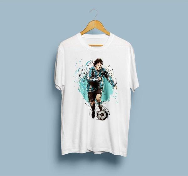 Oversize Messi 2 Tasarım Unisex T-shirt - Image 1