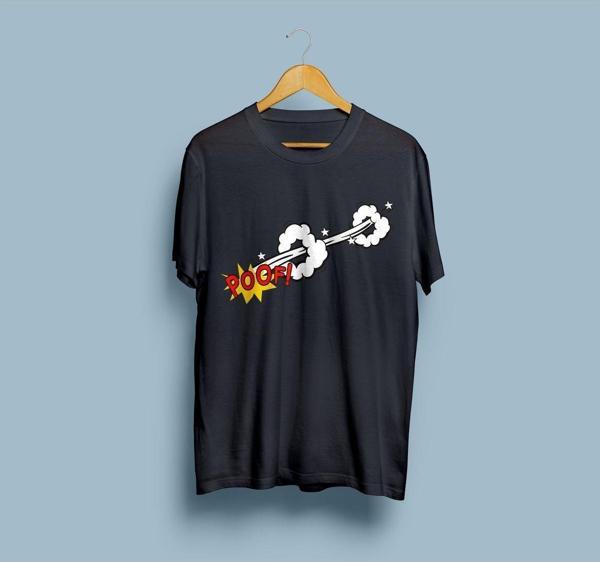 Oversize Poof! Tasarım Unisex T-shirt - Image 1