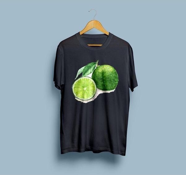 Oversize Limon Baskılı Tasarım Unisex T-shirt - Image 1