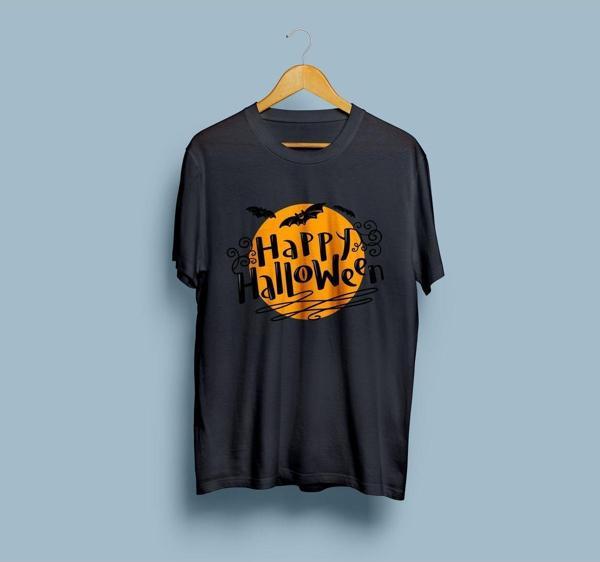 Oversize Happy Hallowen 3 Tasarım Unisex T-shirt - Image 1
