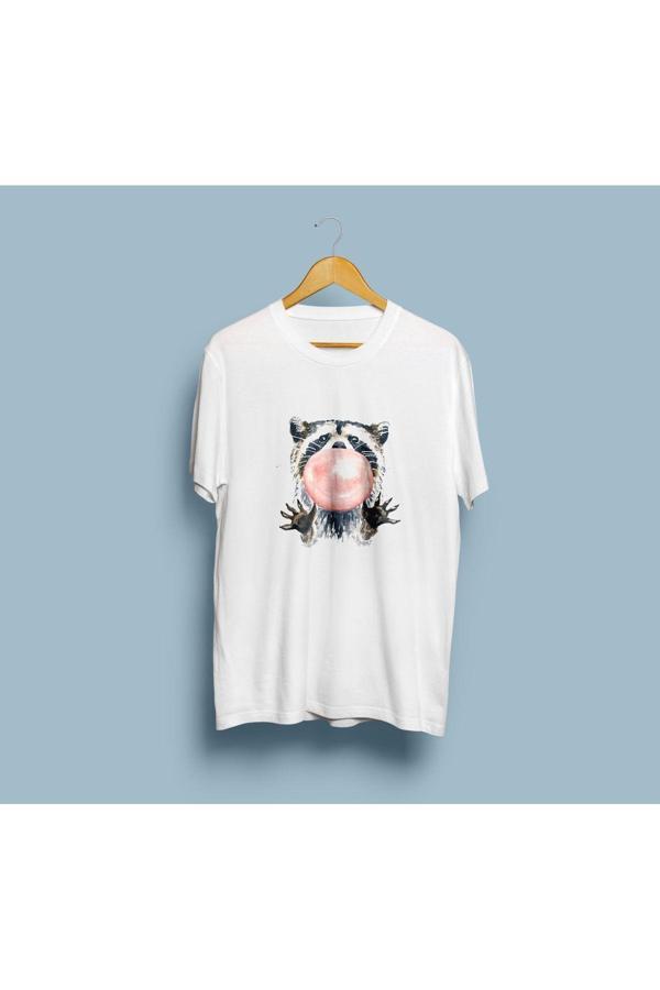 Oversize Rakun Tasarım Unisex T-shirt - Image 1