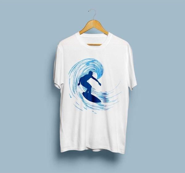 Oversize Sörfçü Tasarım Unisex T-shirt - Image 1