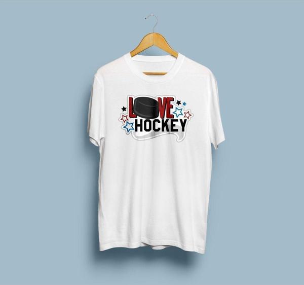 Oversize Love Hockey Tasarım Unisex T-shirt - Image 1