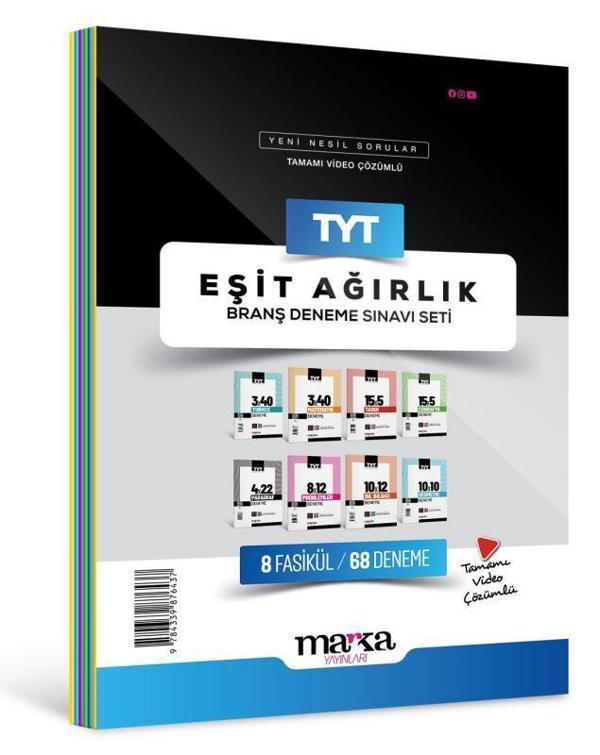 2025 TYT Eşit Ağırlık Branş Deneme Sınavı Seti 8 Fasikül 68 Deneme - Marka Yayınları - Image 1