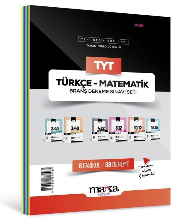 2025 TYT Türkçe - Matematik Branş Deneme Sınavı Seti 6 Fasikül 38 Deneme - Marka Yayınları - Image 1