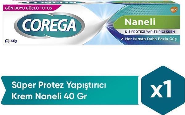 Corega Diş Protezi Yapıştırıcı Krem Naneli 40 Gr X3 Adet - Image 1
