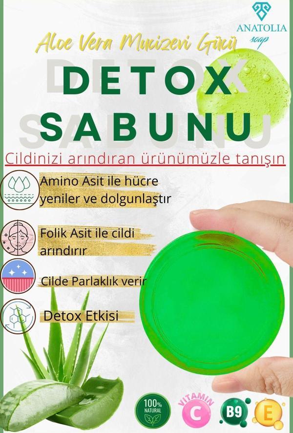 Anatolia Soap Detox Sabun Ciltteki Lekeleri Giderici Aydınlatıcı Arındırıcı Serum Matcha Aloe Vera Yüz Temizleyici - Image 1