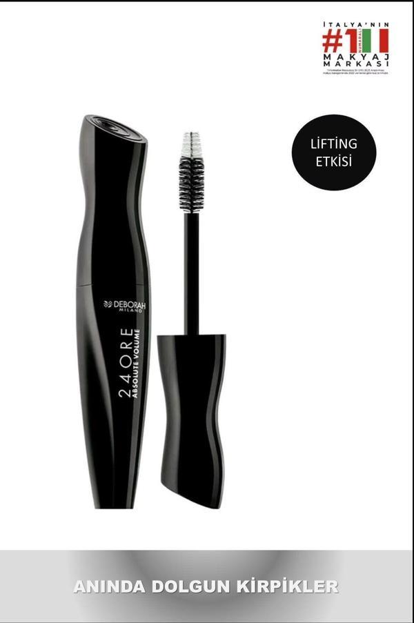 Deborah Milano 24 Ore Absolute Volume Lifting Etkili Siyah Maskara - Image 1