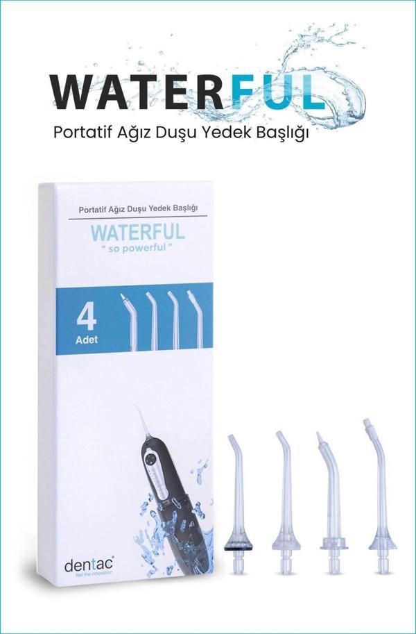Dentac Waterfull Portatif Ağız Temizleme Duşu 4 Adet Yedek Uç - Image 1