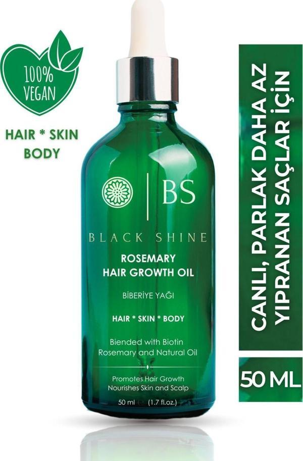 Black Shine Bs Biberiye Yağı Saç Dökülmesi Ve Yıpranmış Saçlar İçin Biotinli Saç Bakım Complexi - Image 1