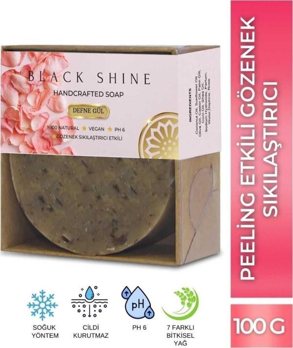 Black Shine Bs Defne Gül Sabunu Gözenek Sıkılaştırıcı Peeling, Besleyici Arındırıcı Doğal Cilt Ve Saç Bakımı - Image 1