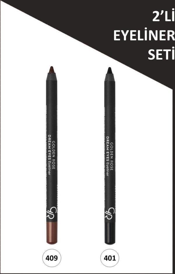 Golden Rose Dream Eyes Eyeliner 2'Li Göz Kalemi Seti- No: 401-409 - Image 1