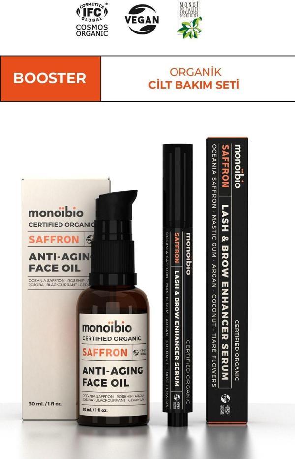 Monoibio Booster Cilt Bakım Seti - Cildin Kolajen Yapısını Güçlendirici Ve Kaş Kirpik Güclendirici Serum Seti - Image 1