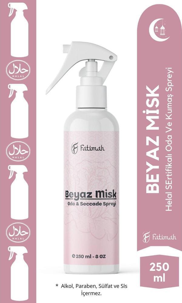 Fatimah Beyaz Misk Oda Ve Kumaş Spreyi Seccade Spreyi Oda Kokusu Koku Çamaşır Spreyi 250Ml - Image 1