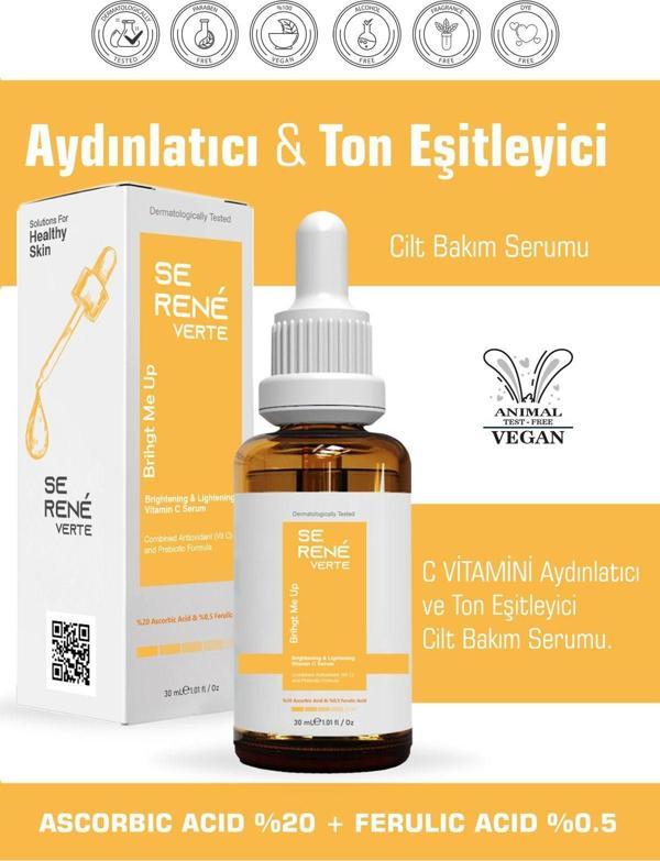 Se Rene Verte C Vitamini Aydınlatıcı Cilt Bakım Serumu 30 Ml (Ascorbic Acid %20 Ferulic Acid %0.5) - Image 1