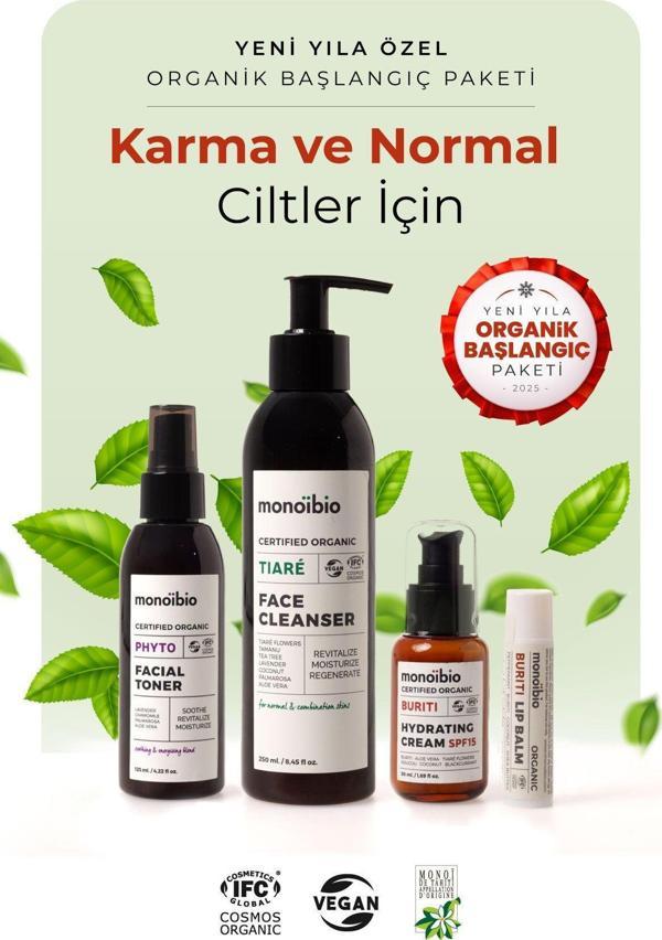 Monoibio Organik Başlangıç Cilt Bakım Paketi - Normal Ve Karma Ciltler İçin | Yeni Yıla Özel Cilt Bakım Seti - Image 1