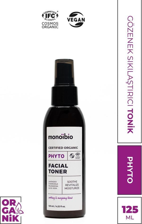 Monoibio Phyto Gözenek Sıkılaştırıcı Organik Yüz Bakım Toniği - Ph Dengeleyici Canlandırıcı Tonik 125 Ml - Image 1