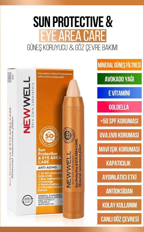 New Well Güneş Korumalı Göz Çevresi Concealer Cream 50+Spf - Image 1