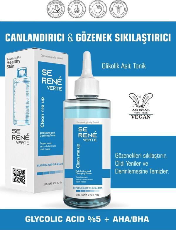 Se Rene Verte Tüm Ciltler İçin Glikolik Asit Tonik 200 Ml - Image 1