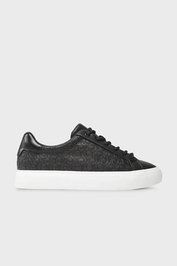 Calvin Klein Kadın Monokrom Vulkanize Bağcıklı Siyah Sneaker HW0HW02573-BEH - Image 1
