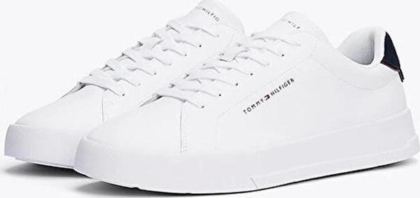 Tommy Hilfiger Kadın Moda Kort Tarzı Beyaz Sneaker FW0FW08631YBS - Image 1