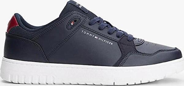 Tommy Hilfiger Erkek Basketbol Stili Deri Karışımlı Mavi Sneaker FM0FM05518DW5 - Image 1