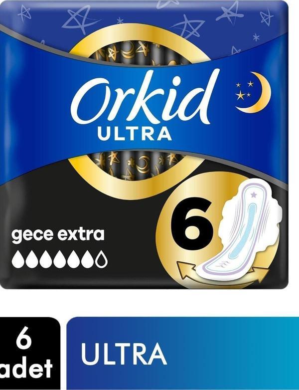 Orkid Ultra Extra Hijyenik Ped Gece Extra Tekli Paket 6 Ped 4015400753155 - Image 1