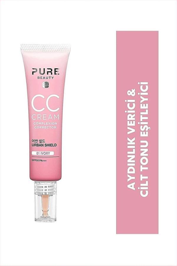 Pure Beauty Cc Cream Spf50 Pa+++ 01 Ivory 30 Ml - Image 1