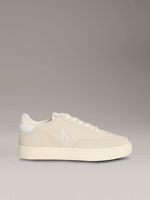 Calvin Klein Jeans Kadın Klasik Bağcıklı Karışık Materyal Bej Sneaker YW0YW01767-AD6 - Image 1