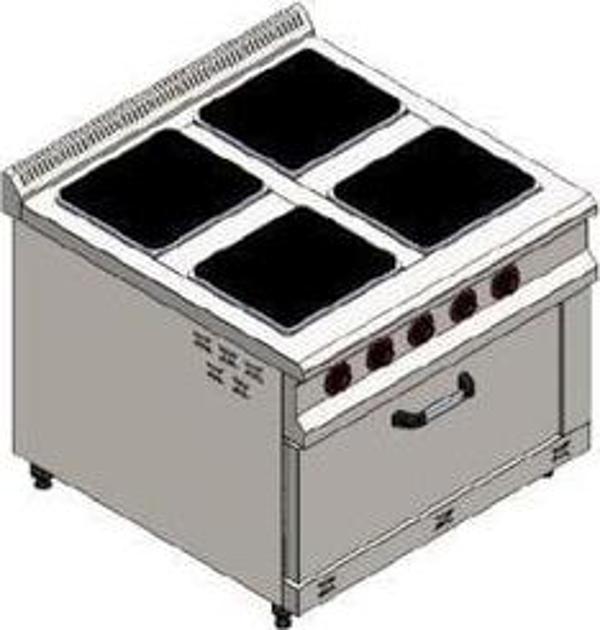 CSA Karacasan 100x100 Cm 4+1 Elektrikli 4 Lü Kuzine Ocak  - Image 1