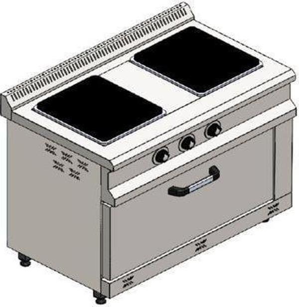 CSA Karacasan 100x60 Cm 2+1 Elektrikli 2 Li Kuzine Ocak - Image 1