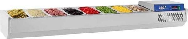 CSA Karacasan  10 Adet 1/3 Gastronorm Küvetli Set Üstü Teşhir Buzdolabı(430 Çelik) - Image 1