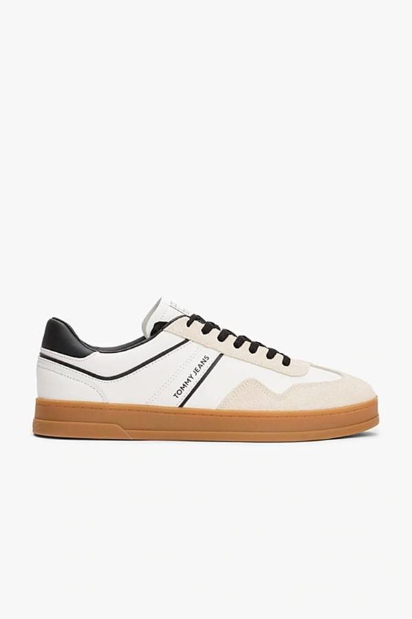 Tommy Jeans Erkek Greenwich Deri Pembe Sneaker EM0EM01587TCR - Image 1