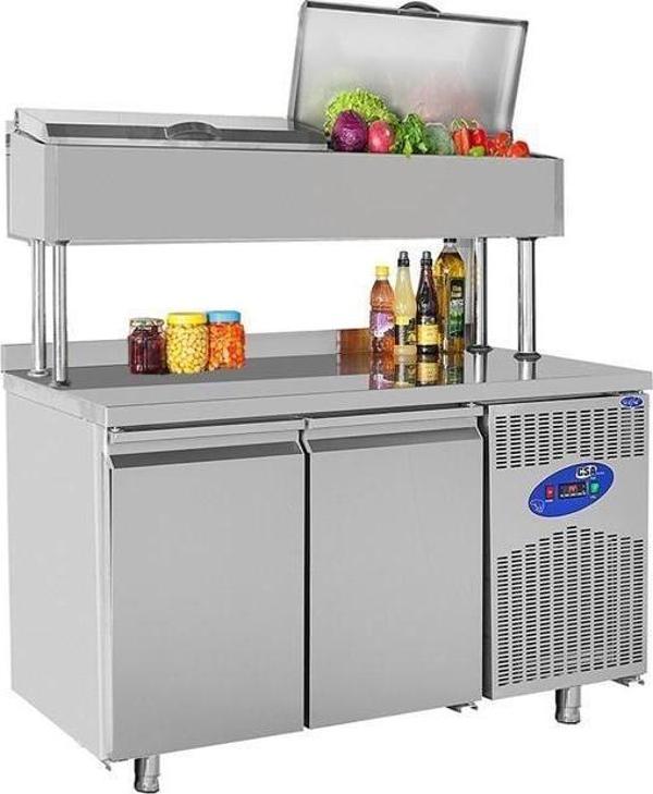 CSA Karacasan  281 Lt İki Kapılı 700'Lük Yükseltilmiş Makeup Buzdolabı(430 Çelik) - Image 1