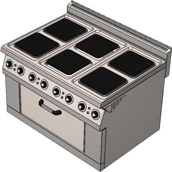 CSA Karacasan 150x100 Cm 6+1 Elektrikli 6 Lı Kuzine Ocak - Image 1
