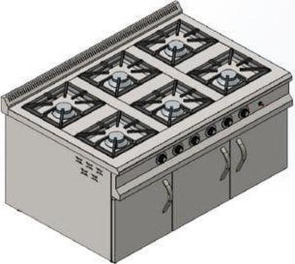 CSA Karacasan 150x100 Cm Doğalgazlı 6 Lı Dolaplı Ocak - Image 1