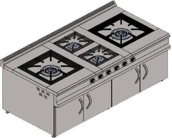 CSA Karacasan 200x100 Cm Tüplü 8 Li Dolaplı Ocak - Image 1