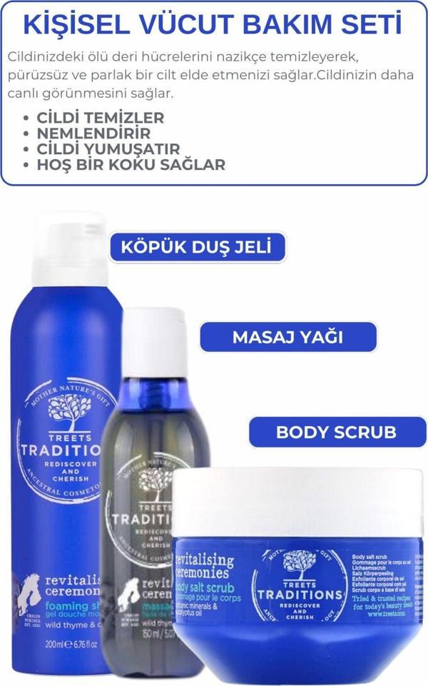 Treets Duş Öncesi Sonrası Vücut Bakım Seti Besleyici Arındırıcı Nemlendirici - Image 1