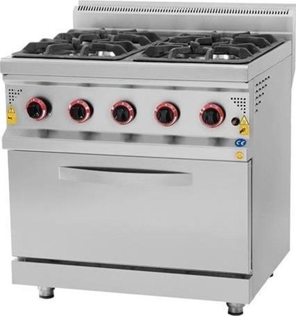 CSA Karacasan 900 Seri Doğalgazlı Dört Gözlü Kuzineli Ocak80x90x85Cm - Image 1